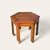A distinctive 1970s side table by Mersman with a hexagonal footprint that adds geometry and movement to a room. The warm...