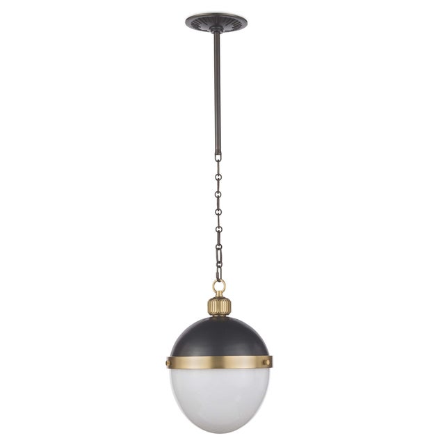 Black Regina Andrew Otis Pendant Medium in Blackened and Natural Brass For Sale - Image 8 of 8