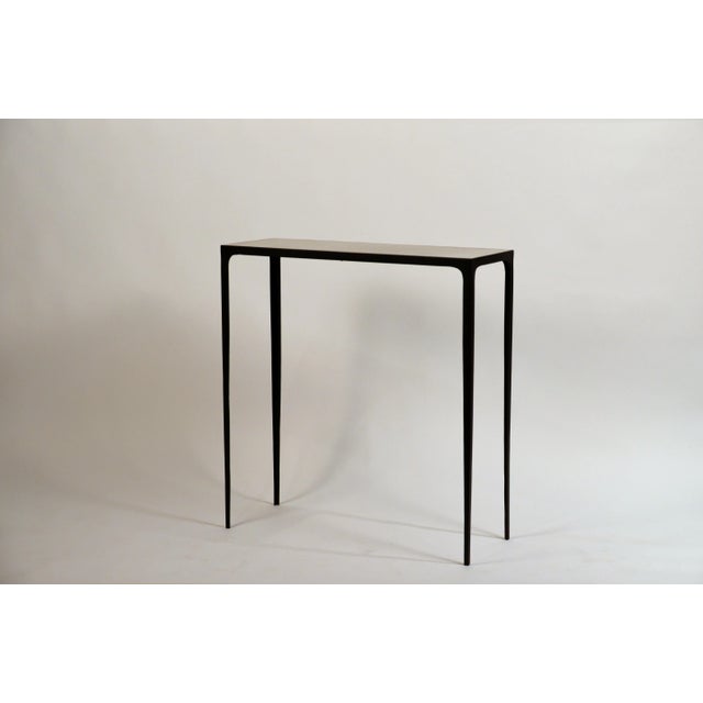 'Esquisse' Wrought Iron and Parchment Console by Design Frères For Sale In Los Angeles - Image 6 of 7