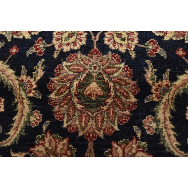 Textile Fine Tabriz Rug 3’1” X 5’2” Blue Wool Traditional Hand-Knotted Carpet For Sale - Image 7 of 13