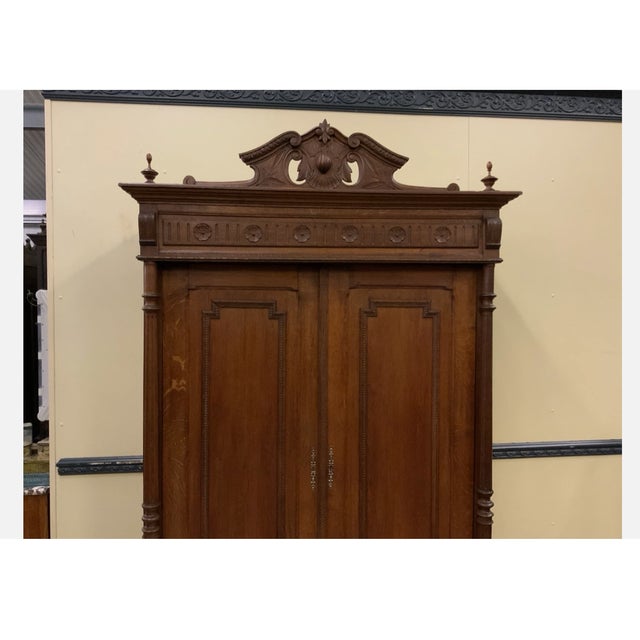 Wood Antique Gründerzeit Wardrobe, 1880 For Sale - Image 7 of 9
