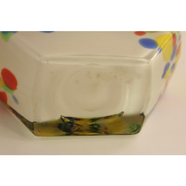 Vintage Italian Murano Confetti Art Glass Vase, Hand Blown, MCM For Sale - Image 4 of 7