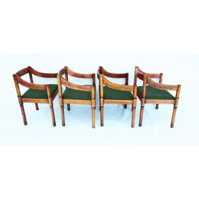Carimate Armchairs attributed to Vico Magistretti, Italy, 1961, Set of 4 For Sale - Image 3 of 8