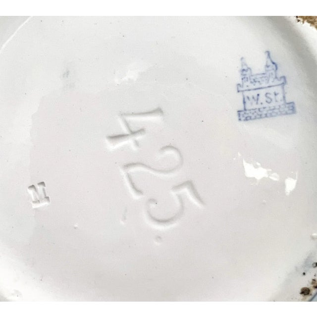 Antique Prussian Hand-Painted Forest & Lake Ceramic Vase – Romantic / European Traditional For Sale - Image 10 of 10