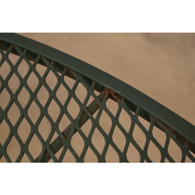 Wrought Iron Vintage Round Patio Table And Four Chairs Set For Sale In Philadelphia - Image 6 of 18
