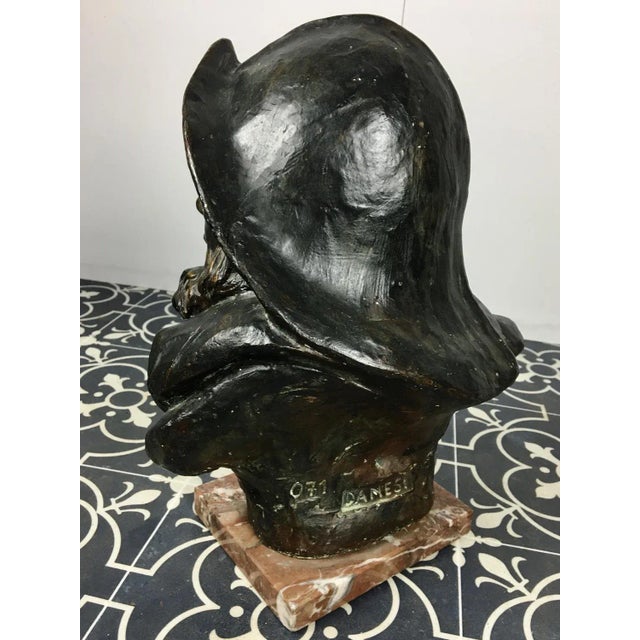 Black Fisherman Bust Sculpture in Plaster with Bronze Finish, Early 20th Century For Sale - Image 8 of 12