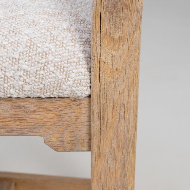 20th Century French Oak Dining Chairs With Upholstered Seats - Set of 6 For Sale - Image 9 of 18