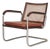 Modern Danish Funkis Chair S-102 in Steel, Cane & Leather attributed to Fritz Hansen, 1930s For Sale