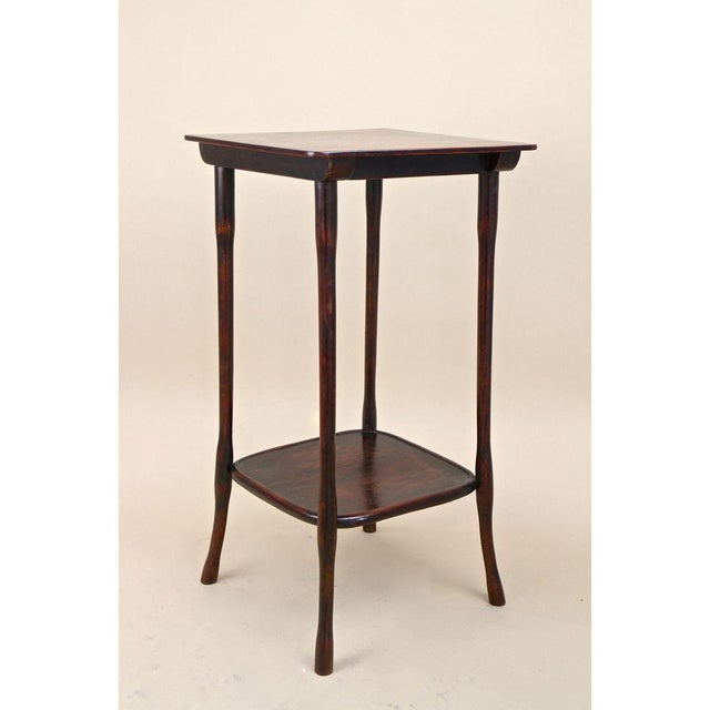 Brown Antique Art Nouveau Bentwood Side Table from J & J Kohn, 1910 For Sale - Image 8 of 18