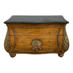 Vintage French Style Marble Bombe Chest