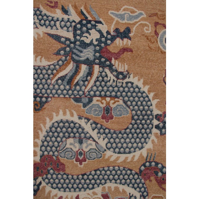 Contemporary Chinese Dragon Pictorial Distressed Wool Rug by Rug & Kilim, India For Sale In New York - Image 6 of 10