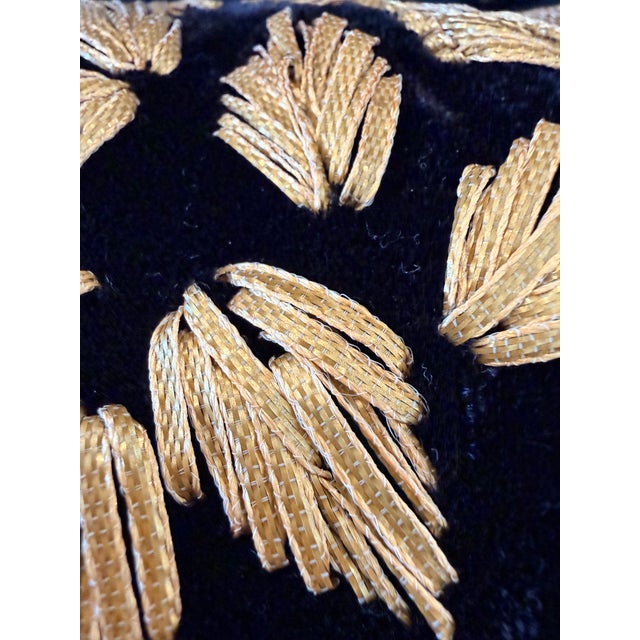 Transitional Pair of Embroidered Anke Drechsel Pillows For Sale - Image 3 of 5