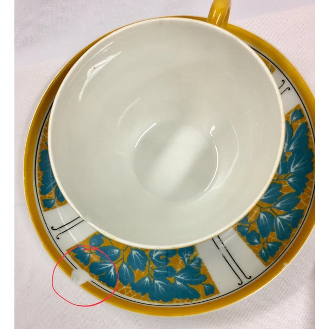 E. Dumas Limoges France Teacups & Milk Pitcher - Service for 10 For Sale - Image 4 of 11