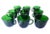 Midcentury Green Punch Cups - Set of 9. Lovely, bold colors. Perfect for any dinner party!