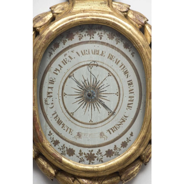 French French Louis XVI Giltwood Barometer For Sale - Image 3 of 6