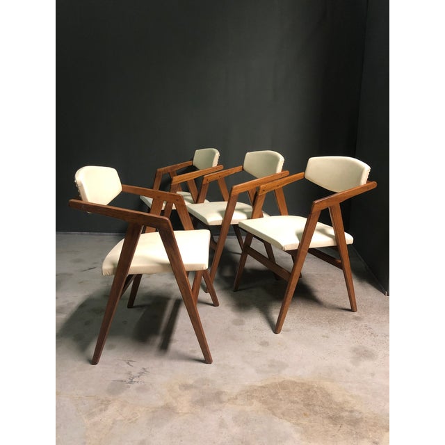 Vintage Italian Dining Chairs, 1950s, Set of 4 For Sale - Image 3 of 8