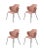 Set Of 4 Rose Remix Lassen chairs by Lassen. Dimensions: W 58 x D 60 x H 88 cm. Materials: Textile. The Lassen chair by...