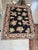 Hand Knotted Area Rug With Soft Pink & Green Flowers Against Black For Sale - Image 10 of 13