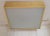 Mid-Century Minimalist Square Ceiling Light with Yellow Metal Housing and Frosted Glass Panel, 1960s For Sale - Image 4 of 12