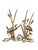 Gold Brass Wall Decoration Herons in the Reeds, West Germany, 1970s For Sale - Image 8 of 8
