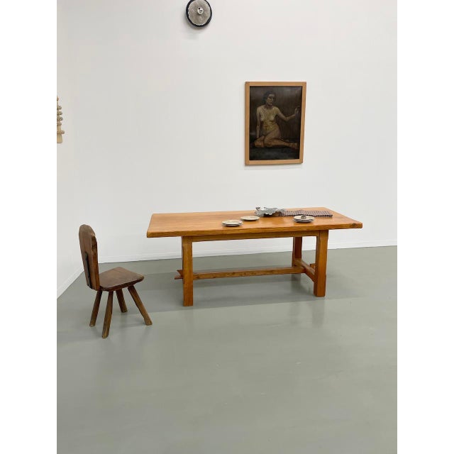 Vintage Elm Farm Table, 1950s For Sale - Image 4 of 18