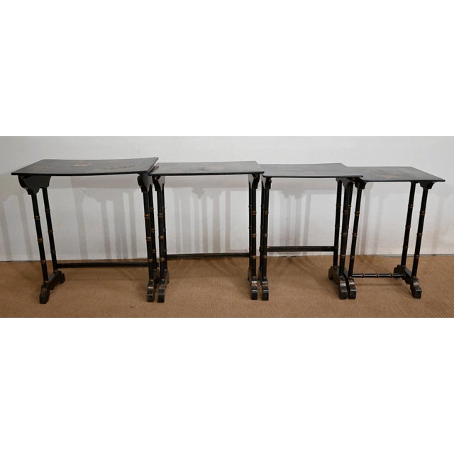 Antique Napoleon III Gigognes Nesting Tables, Set of 4 For Sale - Image 14 of 18