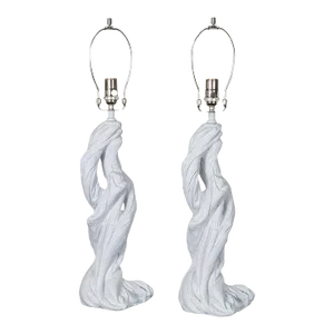 White Branch Table Lamps - a Pair
