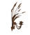 Italian Gilt Metal Wheat Sheaf Candle Wall Sconce, 1950s For Sale - Image 4 of 9