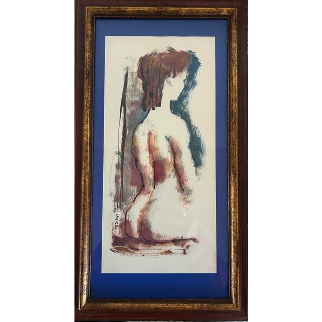 Vintage Original Small Framed Painting of Torso of Woman Entitled ‘Sitting Pretty’ For Sale In Philadelphia - Image 6 of 9