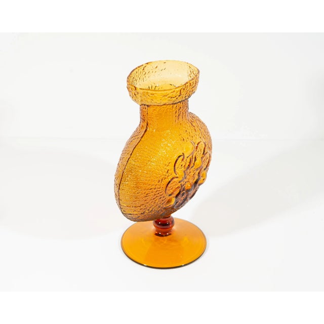 Mid-Century Modern Wayne Husted Signed Stelvia “Antigua” Glass Italian Vase For Sale - Image 3 of 7
