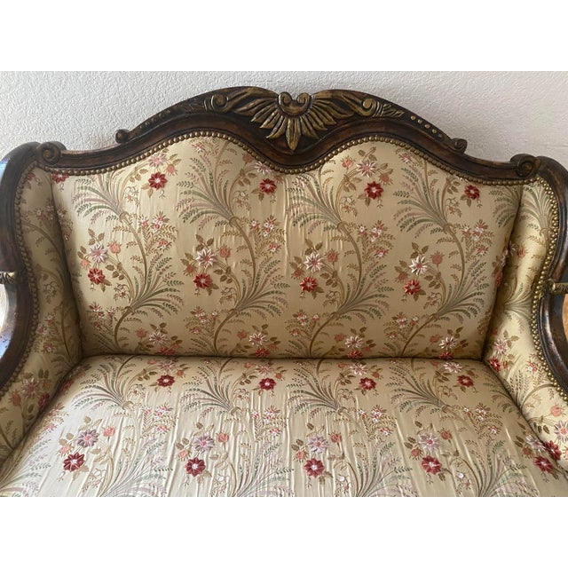 Champagne Paul Robert Custom Exquisite Loveseat/Settee 20th Century Vintage Excellent "Mint" Condition For Sale - Image 8 of 12