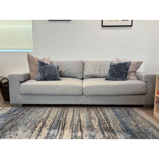 2010s Ben Soleimani Pierce 3-Seat Modern Light Gray Sofa For Sale - Image 5 of 7