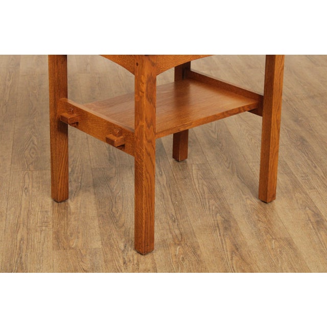 1990s Stickley Mission Collection Oak Butterfly Top End Table Chairish