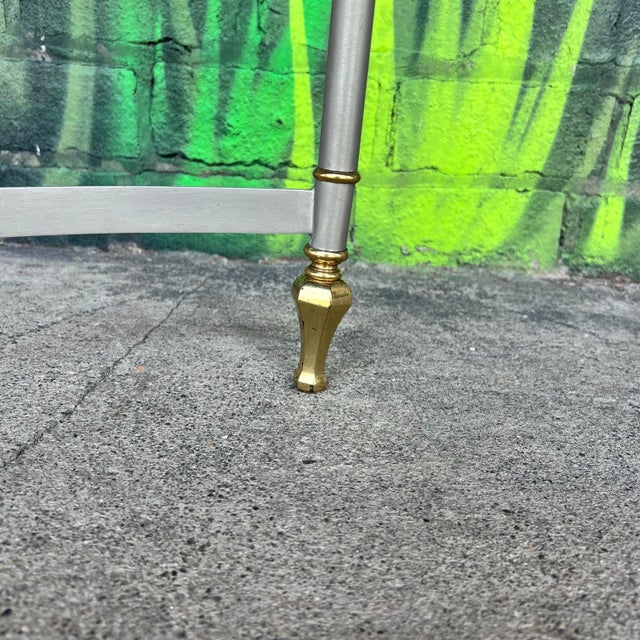 Metal Ethan Allen Round Coffee Table For Sale - Image 7 of 9