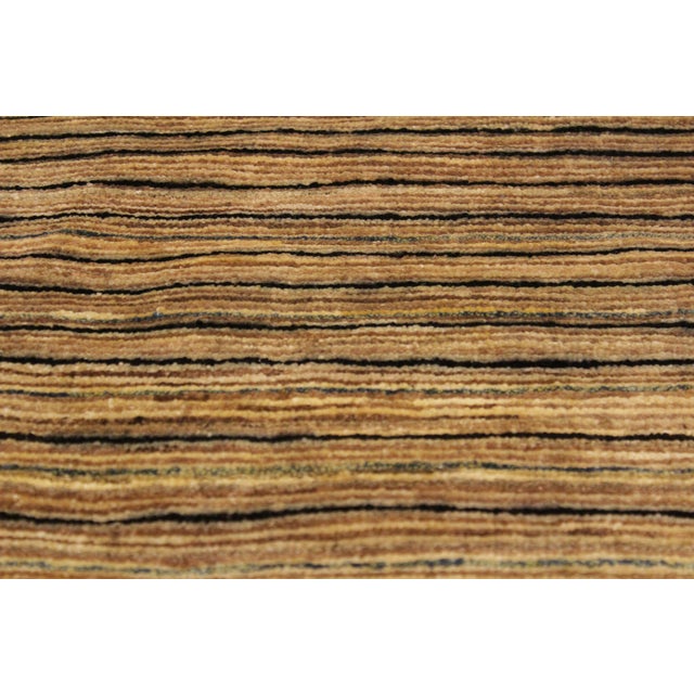 1990s Modern Gabbeh Beige/Green Wool Rug - 2'9'' X 4'10'' For Sale - Image 5 of 10