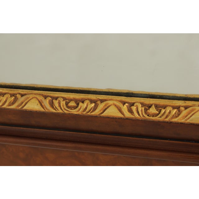 Prince of Wales Chippendale Style Burl Walnut Wall Mirror For Sale - Image 9 of 13