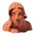 1970s Small Terracotta head - artist head - handmade head - handformed clay - orange head - head sculpture - art head - handformed - clay head For Sale