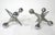 Mid-Century Modern Bill Curry Chromed Jack Bookends Paper Weight Sculptures For Sale - Image 3 of 7