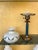 Mid 20th Century Glass Shade Lamp For Sale In West Palm - Image 6 of 10