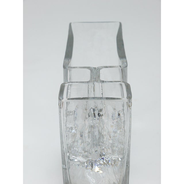 Op Art Ice Glass Vase attributed to Claus Josef Riedel, Austria, 1970s For Sale - Image 16 of 18