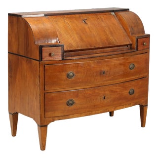 Early 19th Century Walnut Bureau with Ebonized Details, Trentino, Italy For Sale