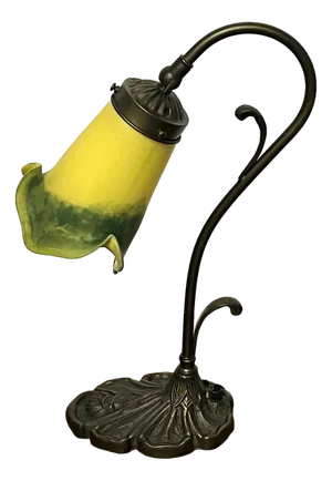 Brass & Pate de Verre Table Lamp, France