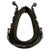 Antique horse collar mirror from the late 19th Century. Features distressed black leather collar with iron hames in black...