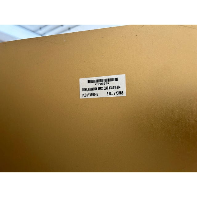 1990s Mastercraft Style Brass + Glass Lighted Display Cabinet For Sale - Image 12 of 12