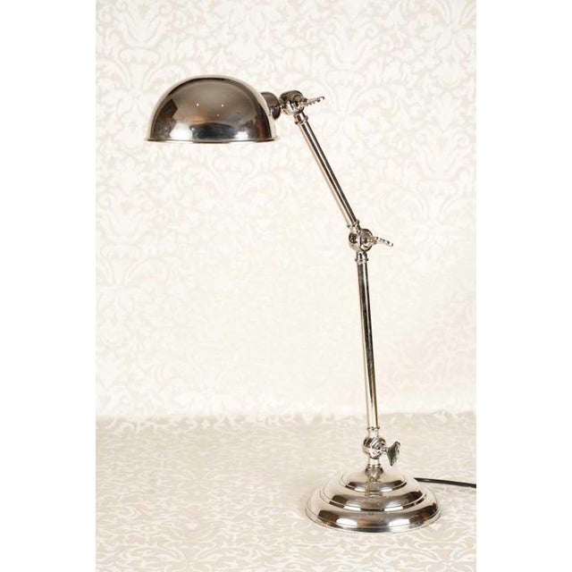 Vintage Chrome Student Desk Lamp For Sale - Image 6 of 12