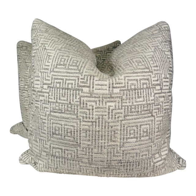 Natasha Baradaran "Chahar" in Sesame 22" Pillows-a Pair For Sale
