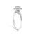 Haus of Brilliance 14K White Gold 1.00 Cttw Lab-Grown Diamond Oval Shaped Halo Engagement Ring (F-G Color, VS1-VS2 Clarity) - Ring - Size 5 For Sale - Image 4 of 6