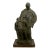 Mid Century Modern Father With Son Holding the Torah Bronze Sculpture For Sale