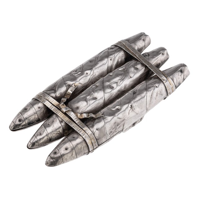 Antique American Silver Cigar Case, 1880 For Sale