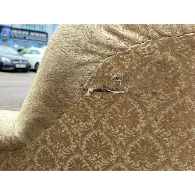 Victorian Sofa with Buttoned Back, Cabriole Legs & Brass Castors For Sale - Image 15 of 18